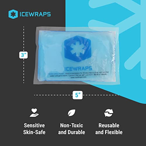 ICEWRAPS Reusable Ice Packs Compact 3 x 5 in, Soft Cooling, Pack of 60 | Hot or Cold Use, Puncture Resistant, Ice Pack for Everyday Comfort, Multi Use Gel Design, FSA-HSA Eligible - size: 60 Packs