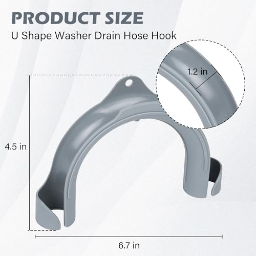 U-Shaped Washing Machine Drain Hose Holder Hook, 2Pack | U-Bend Hose Holder Hook, For Laundry Tub, Dishwasher and Sink Drain Hoses, Compatible with Samsung, GE Washers