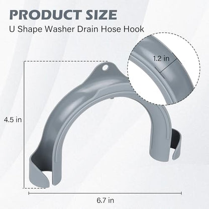 U-Shaped Washing Machine Drain Hose Holder Hook, 2Pack | U-Bend Hose Holder Hook, For Laundry Tub, Dishwasher and Sink Drain Hoses, Compatible with Samsung, GE Washers