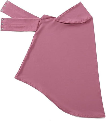 AIBEARTY Women Fashion Instant Muslim Turban Hijab with Snap Fastener Breathable Headscarf Bonnet Cap Turban Hat Shawl - color: Modal Deep Pink-3 Buttons