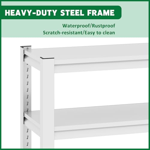Adjustable 3-Tier Fish Tank Stand 40-50 Gallon Metal Aquarium Stand, Heavy Duty Reptile Tank Stand Rack 31.5 "L X 18 "W X 34" H, Suitable for Home and Office, Tank Not Included - color: Antique White