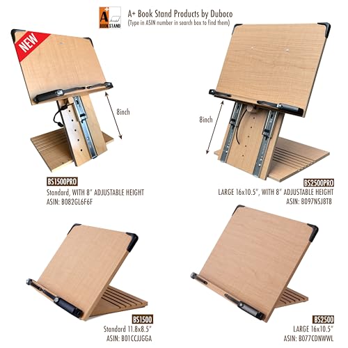 BS2500PRO XL Super Heavy Duty 15.4x10.5 Portable Height Adjustable Foldable Eye Level Bookstand Holder for Reading Hands Free Large Thick Heavy College Textbooks Tablets Neck Pain Free - size: XL PRO