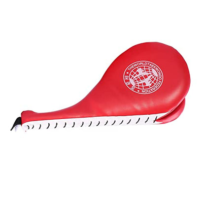 Taekwondo Kick Pad Karate Target Tae Kwon Do Double Sides Kickboxing Training Target 39cm x 19.5cm x 5cm with Wrist Strap for High and Low Kicks Martial Arts Practice