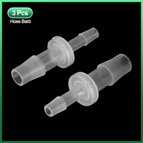 PATIKIL Hose Barb Reducer, 3 Pcs 1/4" to 5/32" Hose ID Connectors Joint Plastic Pipe Fitting Splicer Mender Union Adapter for Air Water Fuel Gas Aquarium, White - size: 1/4" to 5/32"