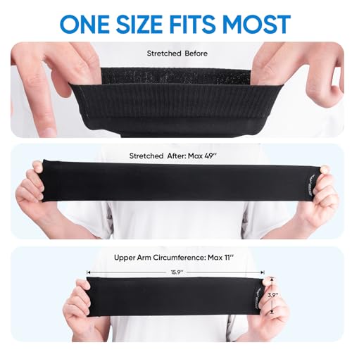 APEXUP Cooling Arm Sleeves for Men Women, UV Sun Protection UPF 50, Volleyball Arm Sleeves Compression Sleeves for Outdoor - color: 1 Black+1 White+1 Gray+1 Dark Gray