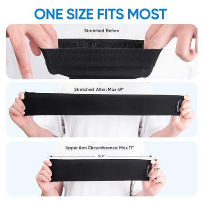 APEXUP Cooling Arm Sleeves for Men Women, UV Sun Protection UPF 50, Volleyball Arm Sleeves Compression Sleeves for Outdoor - color: 1 Black+1 White+1 Gray+1 Dark Gray