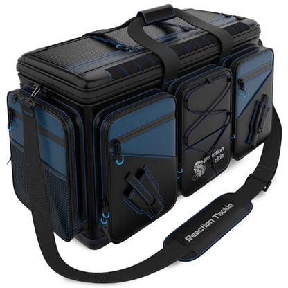 Reaction Tackle Saltwater Fishing Tackle Bags, Water Resistant 1000D PVC Tackle Box Bag with Removable Dividers, Fits 3600 and 3700 Trays, XL - size: XL Bag