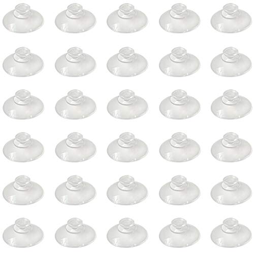 20mm 30 Pieces Mini Suction Cups Clear Without Hooks Without Holes, PVC Plastic Sucker Pads for Festival Decoration Wall Glass Home Car - size: 20mm 30pcs