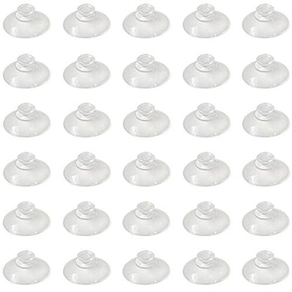20mm 30 Pieces Mini Suction Cups Clear Without Hooks Without Holes, PVC Plastic Sucker Pads for Festival Decoration Wall Glass Home Car - size: 20mm 30pcs