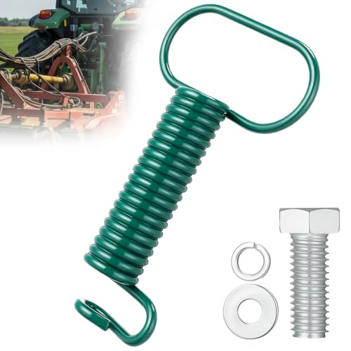 1 Pcs 7'' Hydraulic Hose Hanger Spring Clamp with Wider Diameter for Tractor with Long Bolts Heavy Duty Accessories Keep Hydraulic Hoses Safe and out of The Way, Silver (Green) - color: Green