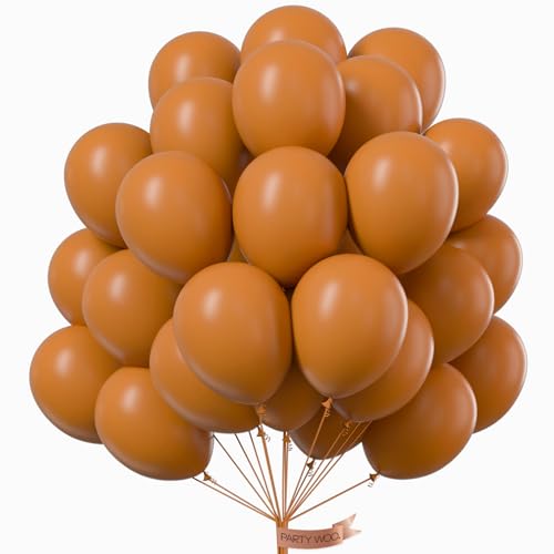 PartyWoo Boho Neutral Light Brown Balloons 101pcs Coffee Fall Color 12 Inch - color: Brown-f10
