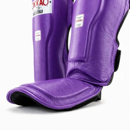YOKKAO Matrix Muay Thai Kickboxing MMA Shin Guards with Knee Guards - color: Flash Purple, size: Medium