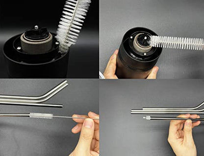 12 PCS Straw Cleaner Brush kit with 2mm-25mm /6.5-10 INCH for Tube and Pipe.Tumbler, Sippy Cup, Bottle with Straw,Hummingbird feeders and Drinking Straw, Brushes for Cleaning Tanks