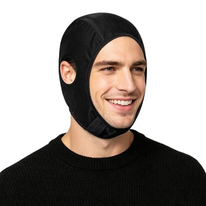 Women Men Full Cover Wrestling Headgear Grappling Hair Cap with Open Ears for Going Out Yoga - color: Black