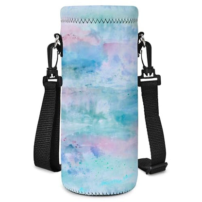 Neoprene Water Bottle Carrier Bag with Adjustable Shoulder Strap,Insulated Water Bottle Cover for Stainless Steel/Glass/Plastic Bottles - color: BC-58, size: 500ml