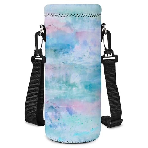 Neoprene Water Bottle Carrier Bag with Adjustable Shoulder Strap,Insulated Water Bottle Cover for Stainless Steel/Glass/Plastic Bottles - color: BC-58, size: 500ml