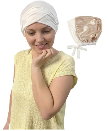 Women's Satin Hijab Undercap, Elastic Inner Cap Underscarf,Soft Chemo Headwear &Sleep Cap 8 Pack