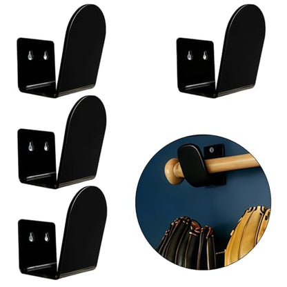 2pcs / 4pcs Transparency Tennis Glove Wall Mount Display Rack Easy to Installation Boxing Gear Storage Stand Living Room Deck - color: A