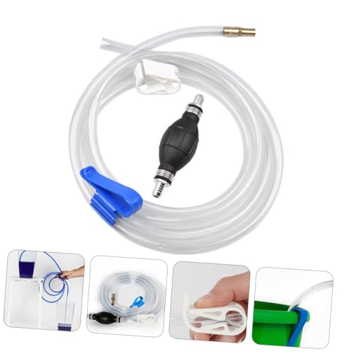 Manual Suction Hose Set for Vehicle Guide Oil and Water Transfer, Handheld Siphon Pump with Sturdy Tube for Aquarium, Car, and Industrial Fluid Suction