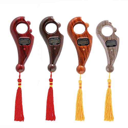 Digital Finger Tasbeeh Misbaha Counter for Prayer Islamic Tasbih Muslim (Walnut)