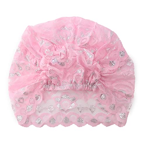 Vpang 5 Pack Womens Muslim Inner Hijab Caps Shiny Lace Head Cover Stretch Beanie Turban Hat Chemo Cap Headwrap Cover - color: Set 1