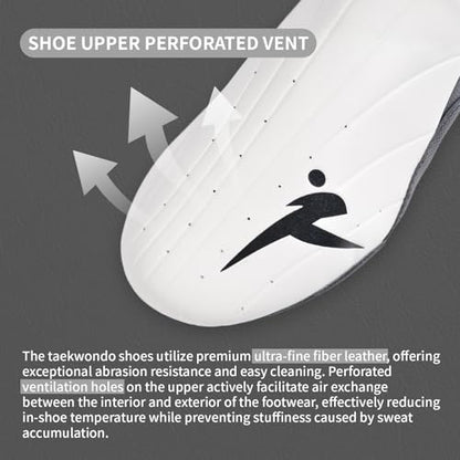 Taekwondo Karate Martial Arts Shoes, Lightweight and Breathable Boxing Shoes for Kids Youth Adult, Unisex - color: White & Black, size: 5.5