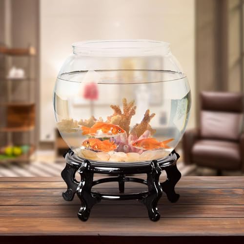 Baoblaze Chinese Fishbowl Display Stand, Wooden Plant Stand, Modern, Flower Pot Base for Indoor Garden Yard Living Room Decor