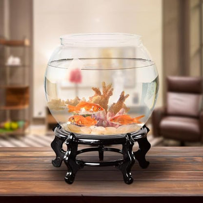 Baoblaze Chinese Fishbowl Display Stand, Wooden Plant Stand, Modern, Flower Pot Base for Indoor Garden Yard Living Room Decor