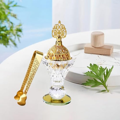 Glass Incense Burner Set Arabian Incense Holder Ornament Wedding Gift Creative Home Decor Home Fragrance for Party Study Room - style: Style B