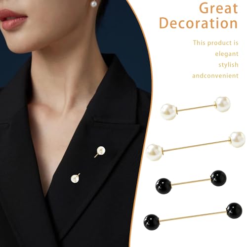 6PCS Artificial Pearl Brooch Pins for Women Clothes Scarf Cardigan Shawl Decorative Pin Shirt Sweater Clips ，Retro Sweater Shawl Clips Faux Crystal Girls Costume Accessory
