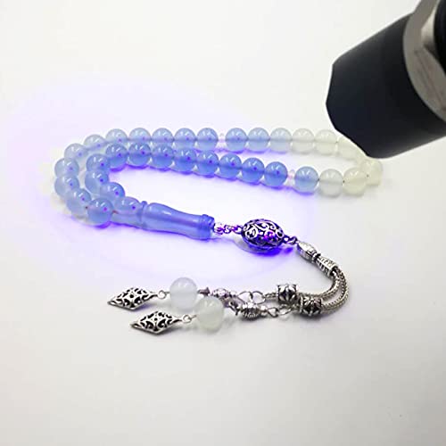 Tasbih Special Resin Change Color Under The Sun Muslim Misbaha UV Discoloration (10mm x 66 Beads) - size: 10mm x 66 beads