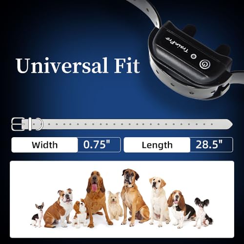 Waterproof TPU Replacement Strap for Dog Training Collar, 27.5 in - color: Black