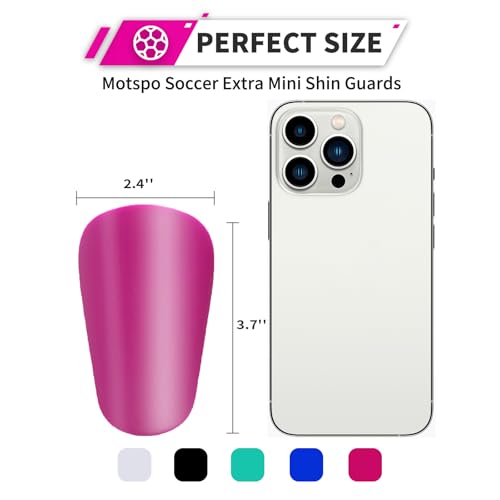 Extra Mini Soccer Shin Guards for Toddler, Kids, Youth & Adults | Ultra Lightweight Insert Small Shin Pads, Boys Girls Men Women, Shock-Absorbing Protection, 3.7×2.4 In, Training & Matches - color: Pink