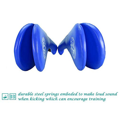 2 Pack Taekwondo Kick Pads, Durable Kicking Target Pads for TKD Karate Martial Arts Strike Kickboxing Training Muay Thai MMA Fight Gear - color: BLUE [1 Pair]