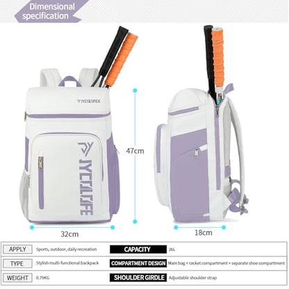 gym duffel bag backpack wrestling bag with shoe compartment 4 kinds of back method waterproof sports walking laptop - color: D-light Purple