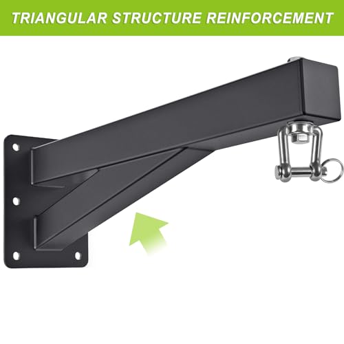 SELEWARE Wall Mount Heavy Bag Hanger Heavy Duty Punching Bag Hanger | 500LB Capacity Adjustable 360° Swivel Heavy Bag Bracket for Home Gym Indoor Outdoor Boxing, Muay Thai and MMA Training - size: C: 17" length