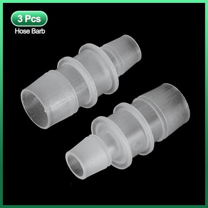 PATIKIL Hose Barb Reducer, 3 Pcs 3/4" to 1/2" Hose ID Connectors Joint Plastic Pipe Fitting Splicer Mender Union Adapter for Air Water Fuel Gas Aquarium, White - size: 3/4" to 1/2"