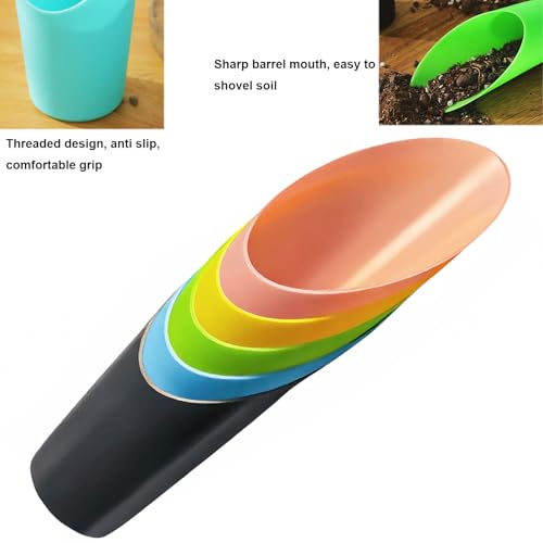 12PCS Bonsai Soil Scoop Set - Plastic Garden Scoops Small Mini Potting Shovels, Dual-Size Succulent Planting Tools for Indoor Plants, Planting, Transplanting Soil Mixing