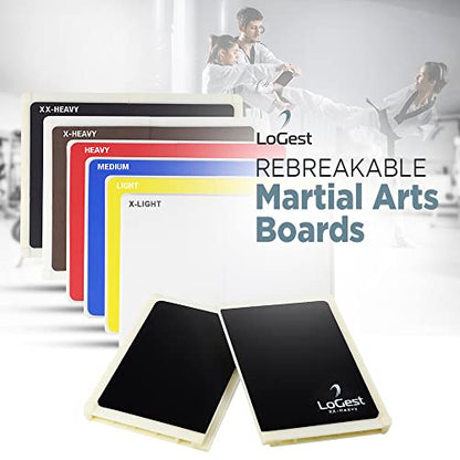 Logest Rebreakable Boards Martial Arts - Taekwondo Karate MMA Boards - Reusable Plastic Training Breaking Boards for Kids & Adults Available in 6 Levels of Difficulty Taekwondo Boards for Breaking - color: Red - Heavy