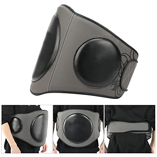 Srliya Thickened Boxing Belly Pad MMA Muay Thai Kickboxing Stomach Protector with 4-Layer Cushioning, PU & Sponge Training for Martial Arts