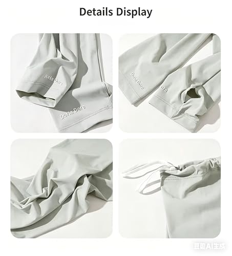 Ice Silk Sun Protection Arm Sleeves (Loose Fit) - color: Beige