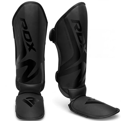 RDX Muay Thai Shin Guards for Men and Women Non-Slip Fit, Full-Contact Protection Adult Shin Pads, MMA, Kickboxing, Sparring, Taekwondo, Shin Protectors Muay Thai, Martial Arts - size: X-Large