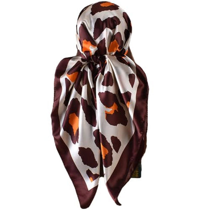 Head Scarf Hair Neck Scarves for Women Purse Bag Scarfs for Handbag Silky Satin Square Headscarf Fashion Hair Bandanas - color: Dark Red 2