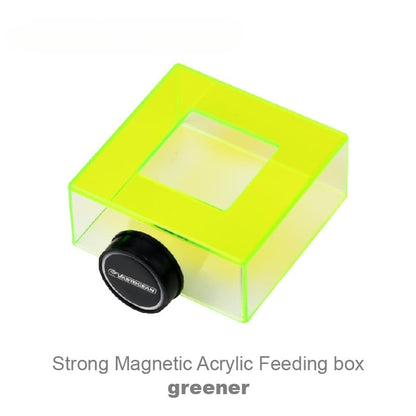 Strong Magnetic Acrylic Feeding Box Feeding Ring Aquarium Fish Food Fish Food Feeding Ring Feeding Ring (Greener) - color: greener