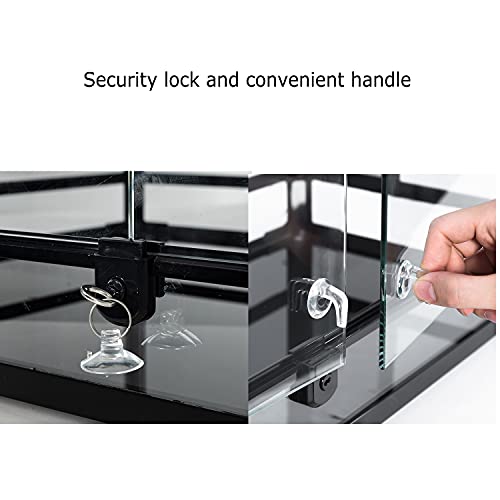 REPTI ZOO Large Reptile Terrarium, Vertical Reptile Tank, Wide & Tall Chameleon Cage with Top Screen Ventilation (36" W X 18" D X 36" H (Glass)) - size: 36"W X 18"D X 36"H (Glass)