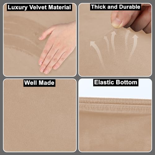 Stretch Velvet Toilet Tank Cover for Bathroom, Soft Toilet Tank Lid Cover | Skin-friendly Texture, Luxury Velvet Plush, Elastic Bottom, Reusable, Universal Fit, Machine Wash, Camel - color: Camel
