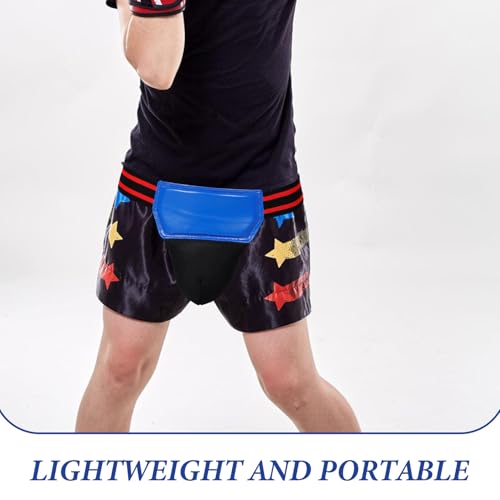 PRETYZOOM Groin Protector Boxing Athletic Cup Blue MMA Groin Guard Training Sparring Gear for Martial Arts Taekwondo Football