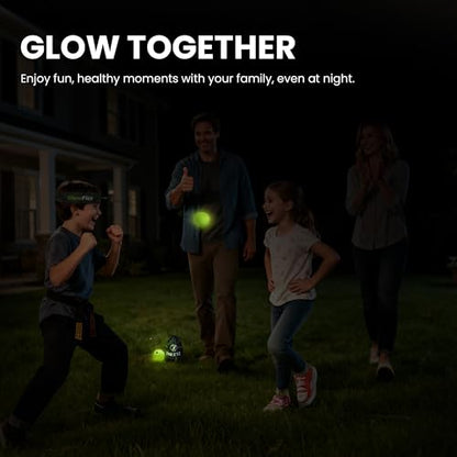 GlowFlex™ Boxing Reflex Ball with Headband & Counter App, Glow-in-the-Dark | Beginner-friendly larger ball, painless sink design & textured grip. Audio-counting App with seasonal prize events.