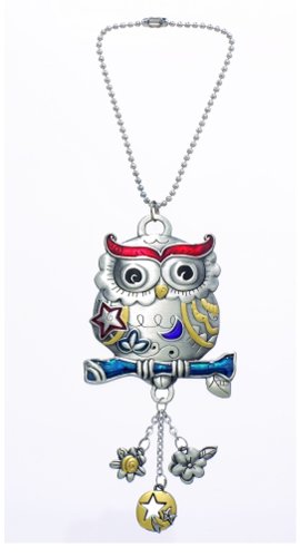 Ganz Owl Color Art Car Charm