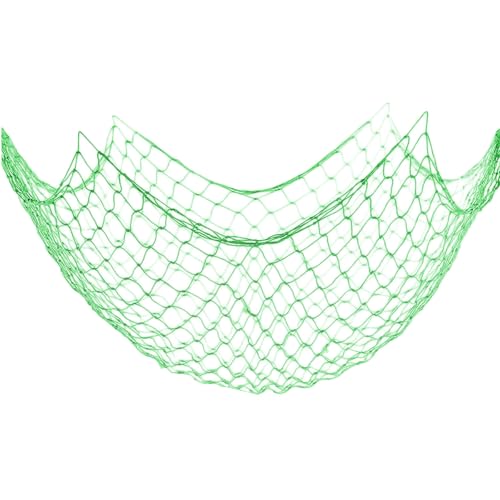 2 Pack Fish Net Decorations for Party,Natural Cotton Hawaiian Party Fishing Net Decorative, Nautical Themed Cotton Fishnet Under The Sea Pirate Ocean Beach Decor - color: 2pack-green